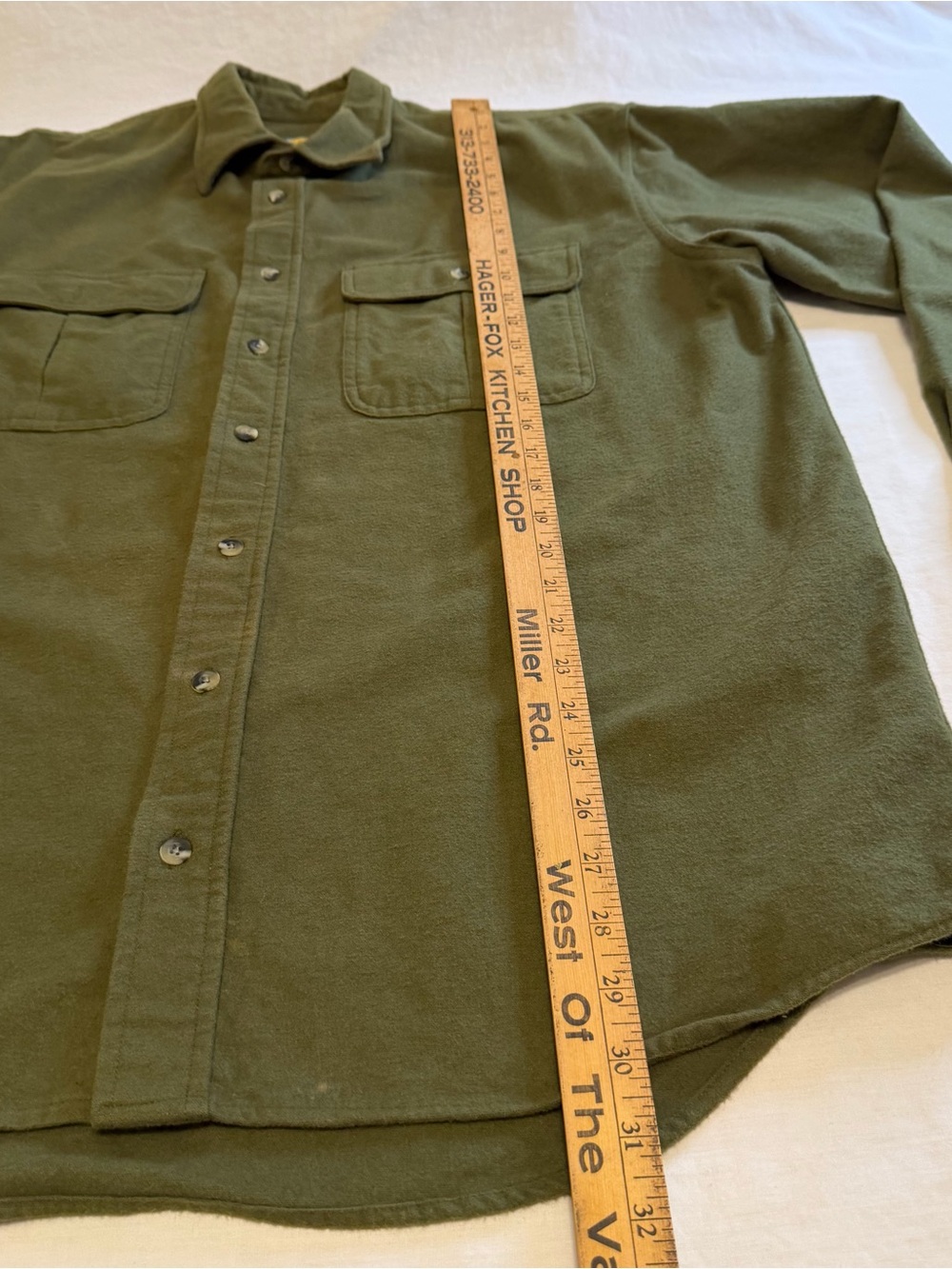 Cabelas Men's Olive Green Button-Up Utility Jacket Size LT Read Description - Picture 11 of 15